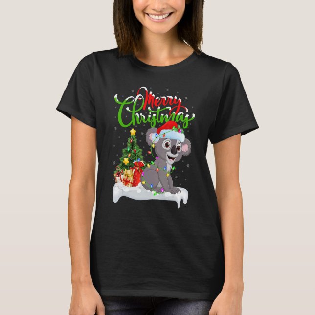 T-shirt Koala   Xmas Decorations Santa Koala Christmas (Devant)