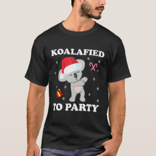 T-shirt Koalafied À La Fête Dabbing Koala Santa Hat Christ