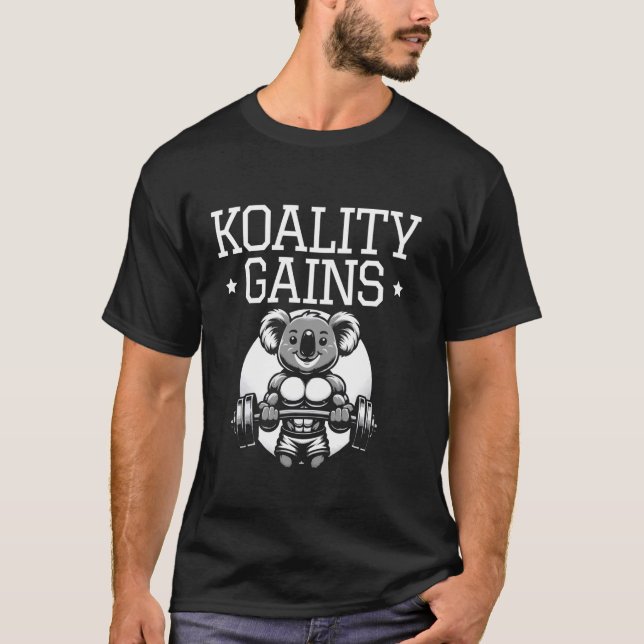 T-shirt Koality gagne Funny Koala Interval Gym Wo (Devant)
