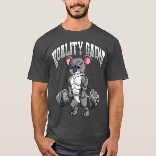 T-shirt Koality Gains Fitness Gym Koala Bodybuilding 