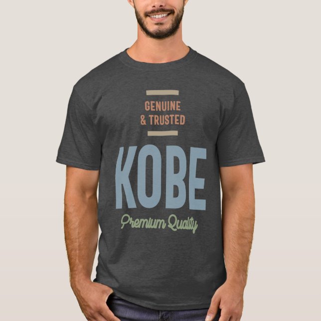 T-shirt Kobe Nom personnalisé Cadeau Anniversaire (Devant)