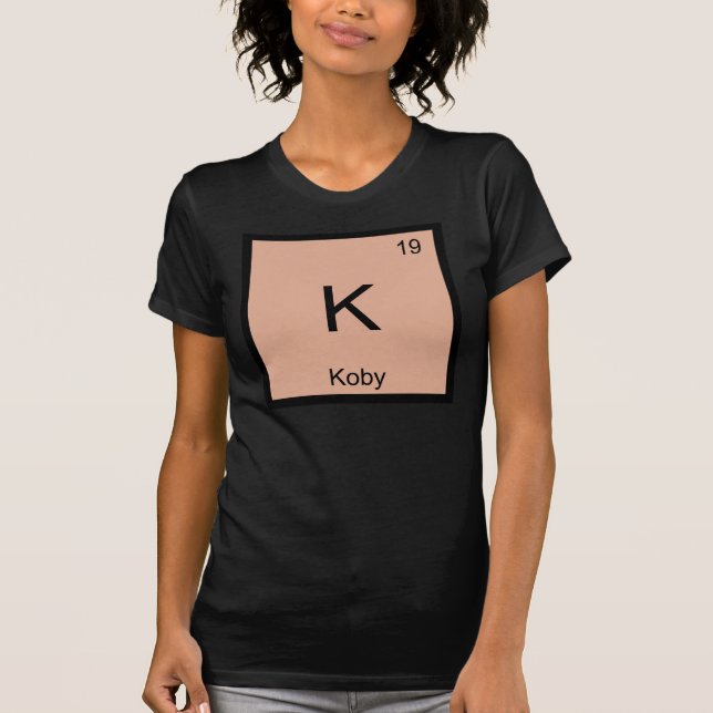 T-shirt Koby  Nom Chimie Élément Tableau périodique (Devant)