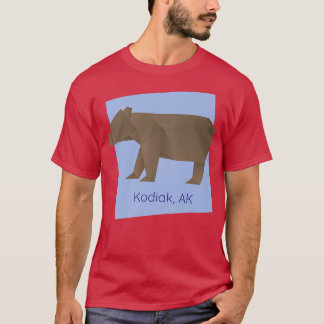 T-shirt Kodiak AK Brown Origami Ours géométrique Abstrait