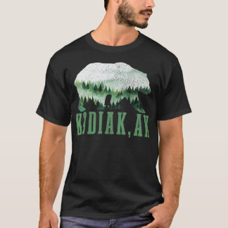 T-shirt Kodiak Alaska Grizzly Bear Nature Randonnée Campin
