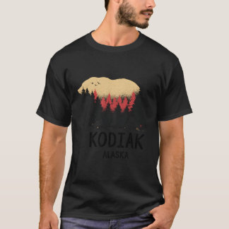T-shirt Kodiak Alaska Grizzly Vintage Ours Souvenir nature