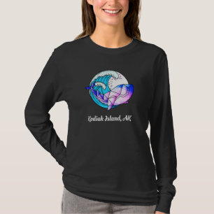 T-shirt Kodiak Island Ak Peinture japonaise Géométrique Or
