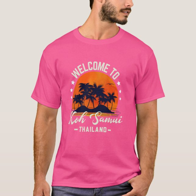 T-shirt Koh Samui Thaïlande Sunset Beach Palm Trees Paradi (Devant)