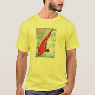 T-shirt Kohaku Koi poisson japonais art aquarelle
