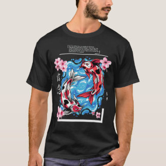 T-shirt Koi Carp Design japonais de poisson