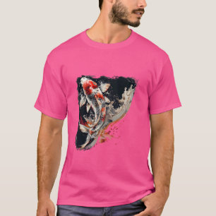 T-shirt Koi Fish Art japonais Koi Carpe Poisson Asiatique
