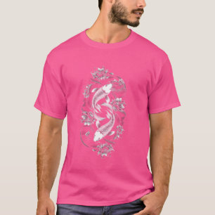 T-shirt Koi Fish Art Japonais Lotus Fleurs Gr Traditionnel