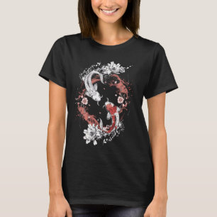 T-shirt Koi Fish Art japonais Style Cercle Design Zen grap