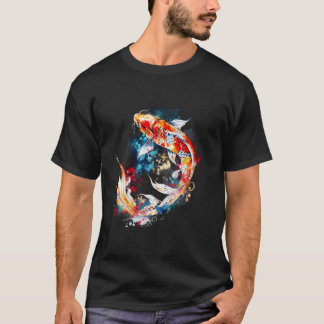 T-shirt Koi Fish Colourful Asian Carp Japanese Koi Carp Fi
