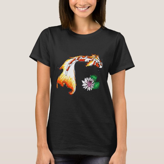 T-shirt Koi Fish Et Lilypad (Devant)