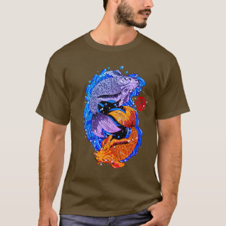T-shirt Koi Fish Illustration T Shirt Design