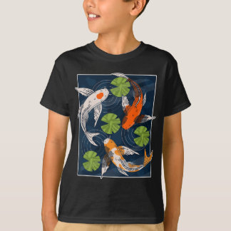 T-shirt Koi Fish Lover Asiatique Japonais Carbone Etang An