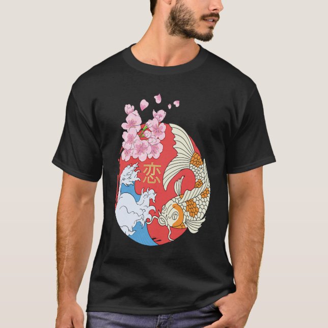 T-shirt Koi Fish Nikishigoi Ornamo Poisson Carp Pond Japa (Devant)