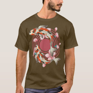 T-shirt Koi Fish Pond Sakura Nishikigoi Cherry Blossom Koi