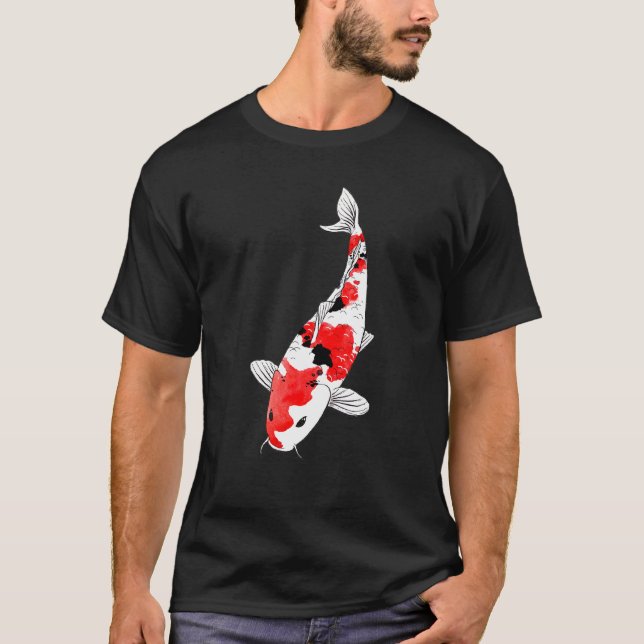 T-shirt Koi Fish Taisho Sanke Brocadé Carp Nishikigoi Amu (Devant)