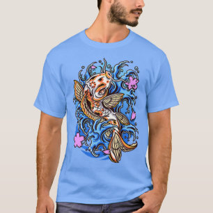 T-shirt Koi Fish Tattoo Art Style japonais Poisson