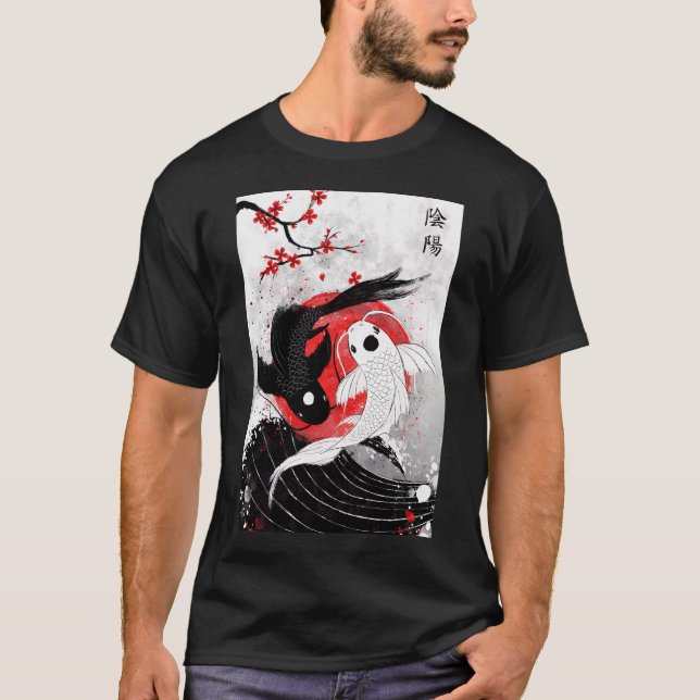 T-shirt Koi fish - Yin Yang (Devant)