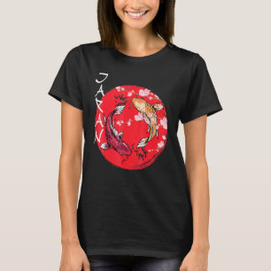 T-shirt Koi Fish Ying Yangdrapeau japonais Japon  Cerisier