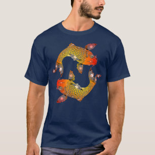 T-shirt Koi Fish Zen Art Bouddhiste Minutieux Méditation Y