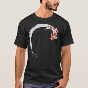 T-shirt Koi Japonais Enso Poisson Carpe Cercle