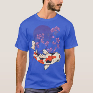 T-shirt Koi Pleine lune Fleur de cerisier Nishikigoi japon