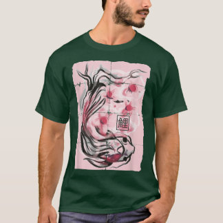 T-shirt Koi Poisson I Koi Carp Japonais Sakura Cerise Blos