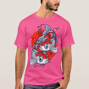 T-shirt Koi Poisson Lover Eau Étang Animaux Animaux Animau