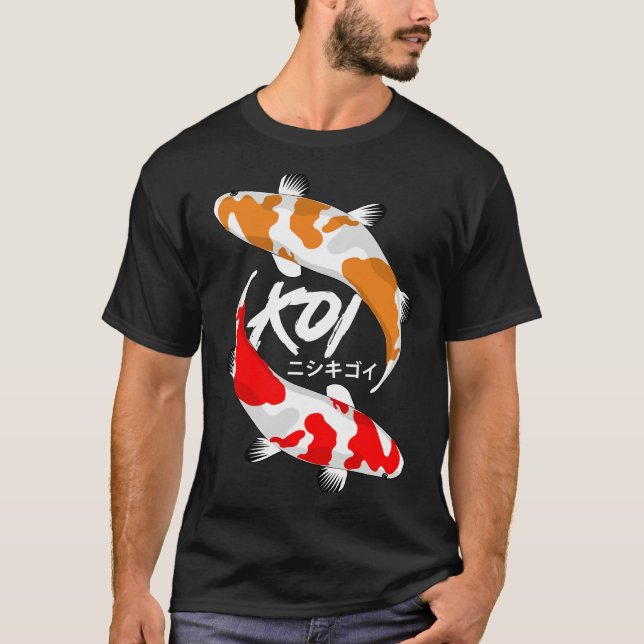 T-shirt Koi Poisson Rouge Et Orange (Devant)