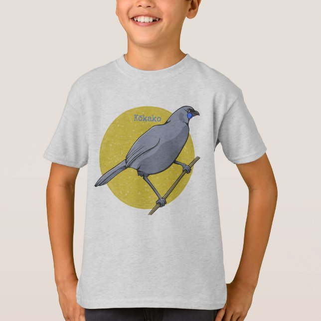 T-shirt Kokako Nz Bird (Devant)