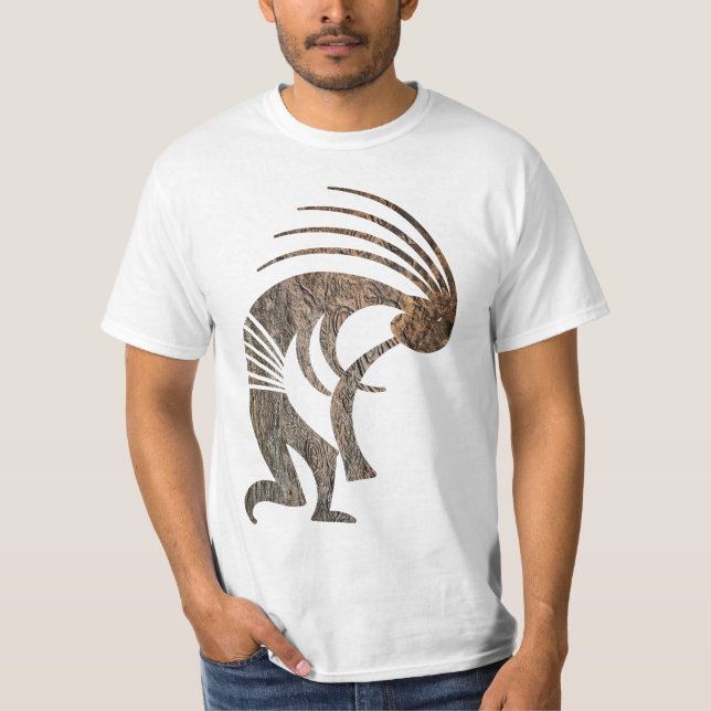 T-shirt Kokopelli d'origine autochtone de Petrogly (Devant)