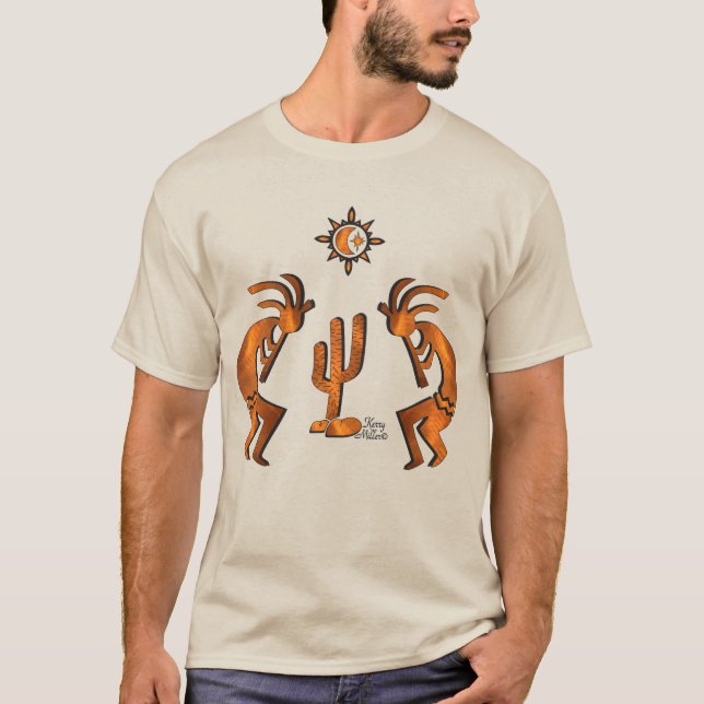T-shirt Kokopelli Et Cactus (Devant)