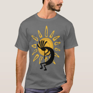 T-shirt Kokopelli Gold Mens Gris de base