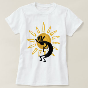 T-shirt Kokopelli Gold Sun Ladies Basic