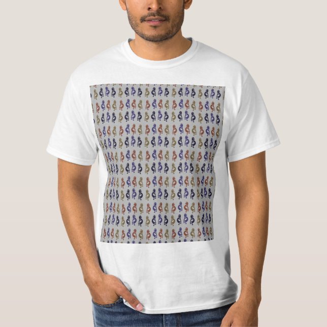 T-shirt Kokopelli Groupe de Flûtes Jouant Figurines T-shir (Devant)