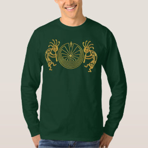 T-shirt KOKOPELLI/HOMME DANS l'or de LABYRINTHE + vos