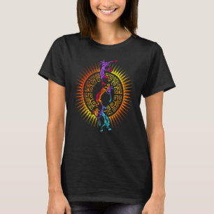 T-shirt Kokopelli Musicien acroates - Mandala Sun 1 - Vent