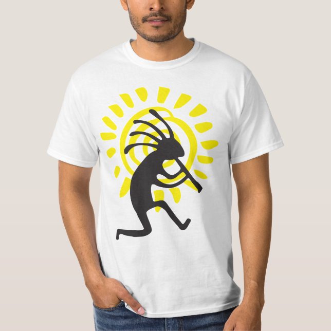 T-shirt Kokopelli pour hommes du Sun amérindien (Devant)