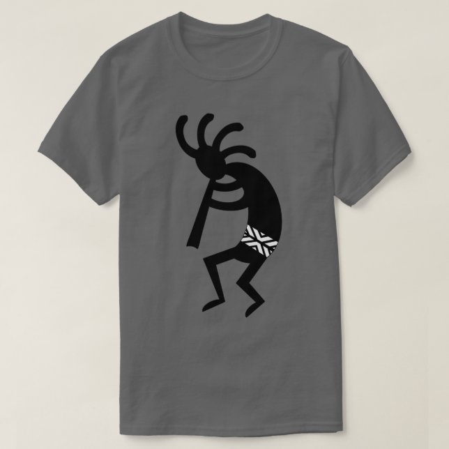 T-shirt Kokopelli Rouge Et Noir  (Design devant)