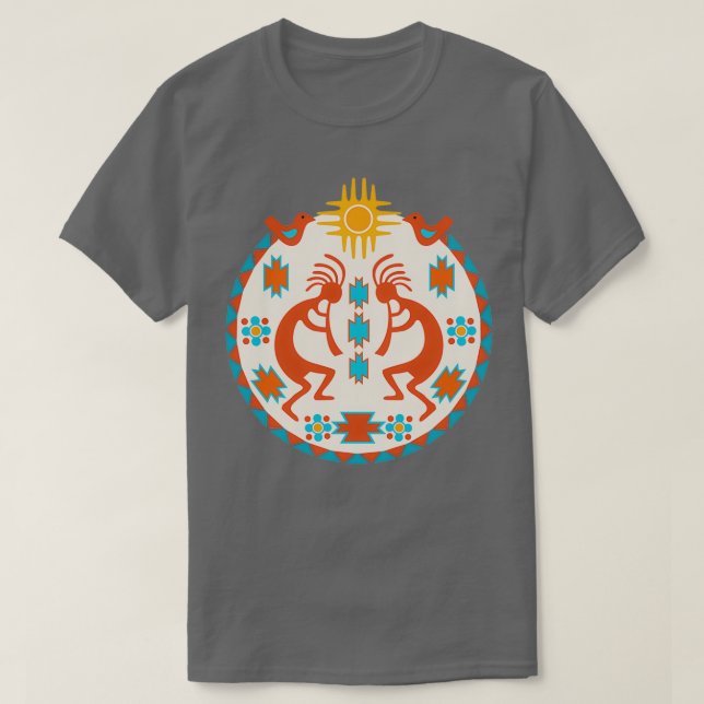 T-shirt Kokopelli Sud-Ouest Amérindien  (Design devant)