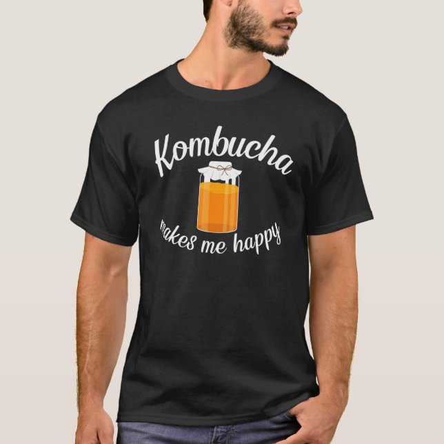 T-shirt Kombucha me rend heureux brassage et fermentation (Devant)