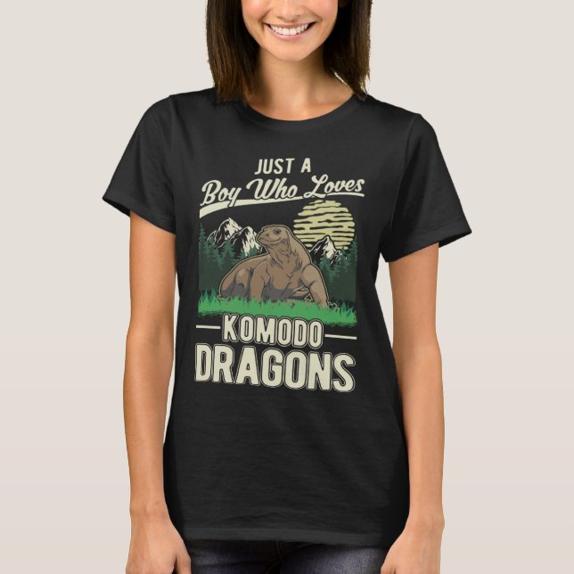 T-shirt Komodo Dragon Boy Komodo Dragon Monitor Lizard (Devant)