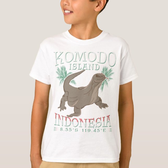 T-SHIRT KOMODO DRAGON - LE PLUS GRAND LIZARD DU MONDE. (Devant)