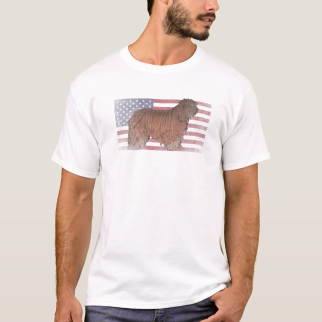 T-shirt Komondor 4 juillet Drapeau américain Amérique USA (Devant)