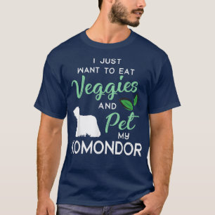 T-shirt Komondor Funny Vegan propriétaire Amoureux des chi