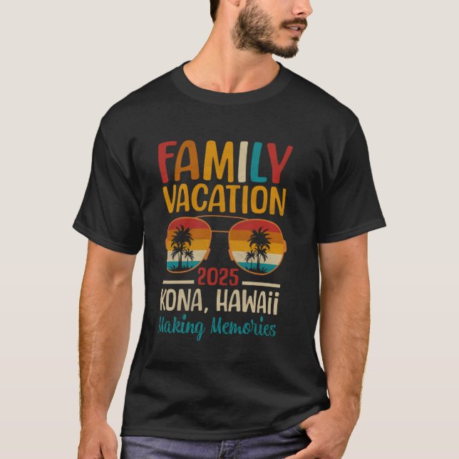 T-shirt Kona Beach Hawaii Matching Family Vacation 2025 (Devant)