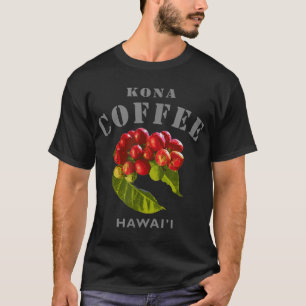 T-shirt Kona Coffee Hawaii Célèbre Big Island Modern Hawai